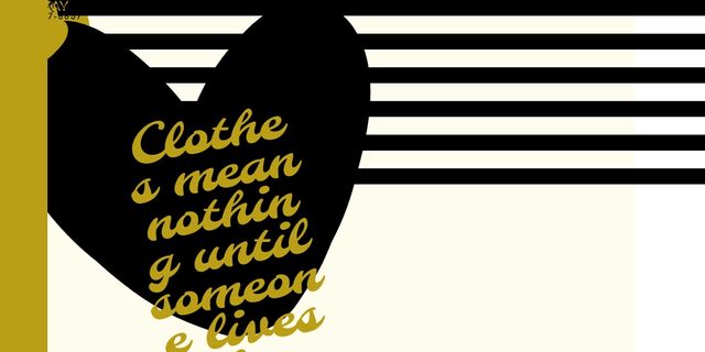 Fashion Quote with Heart on Stripes Background Twitter Modelo de Design