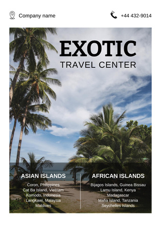 Designvorlage Captivating Travel Tour Offer Around Islands für Poster 28x40in