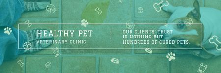 Healthy pet veterinary clinic Email header tervezősablon