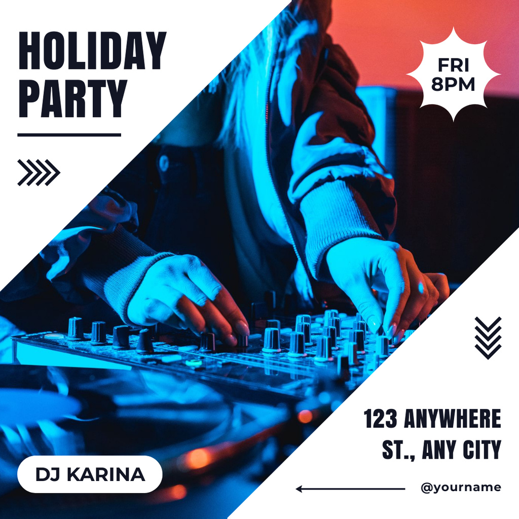 Holiday Party Event Announcement Instagramデザインテンプレート