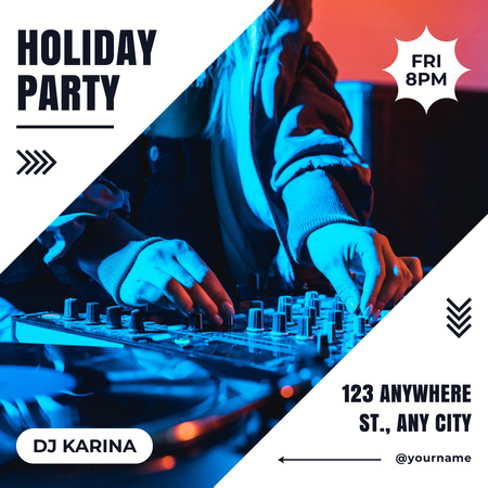 Holiday Party Event Announcement Instagram Design Template