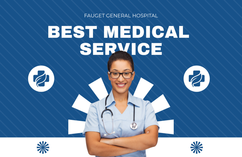 Ontwerpsjabloon van Business Card 85x55mm van Best Medical and Healthcare Services Ad