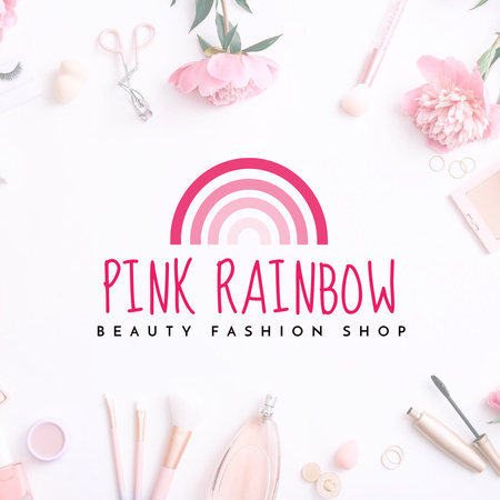 Beauty Fashion Shop Advertisement Logo 1080x1080px Šablona návrhu