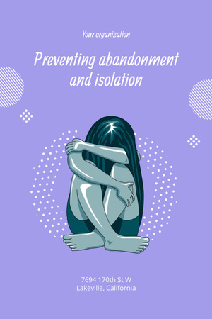 Plantilla de diseño de Notice Regarding the Prevention Of Abandonment and Isolation Postcard 4x6in Vertical 