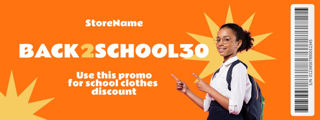 Fantastic Back-to-School Savings Event Coupon Design Template