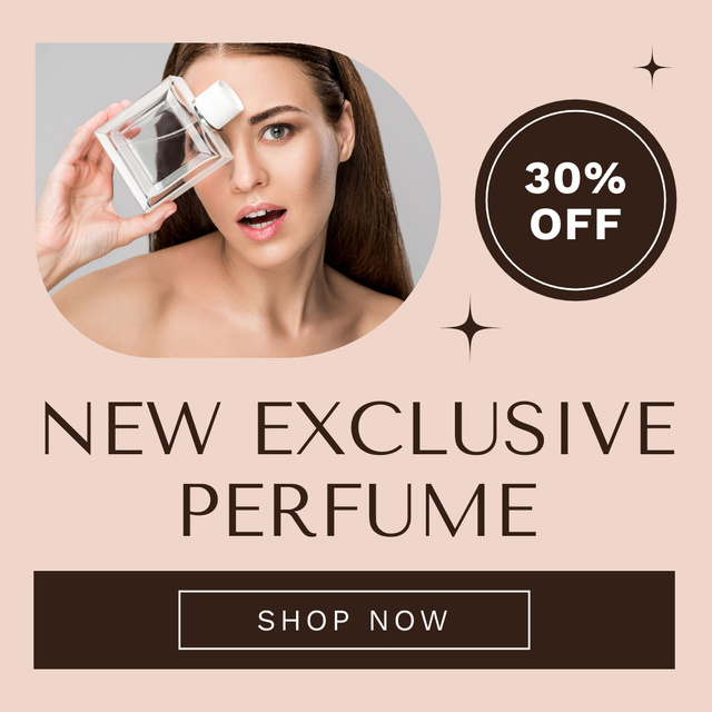 Designvorlage Discount Offer on New Exclusive Perfume für Instagram