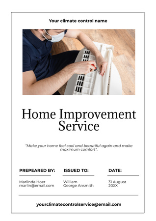 Platilla de diseño House Improvement and Maintenance Services Proposal