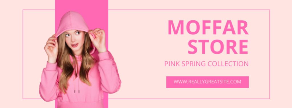 Spring Collection of Casual Clothes Facebook cover Πρότυπο σχεδίασης