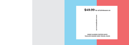 Renkli Şeritlerde Mağaza Satış duyurusu Tumblr Tasarım Şablonu
