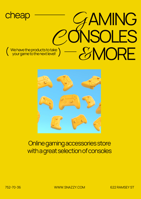 Gaming Gear Ad Poster Modelo de Design