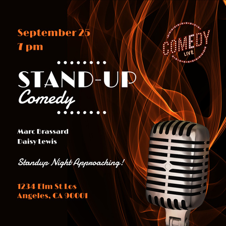 Laughter-inducing StandUp Night Show Announcement Animated Post Design Template