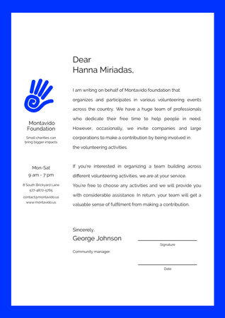 Volunteer Company participation offer Letterhead Design Template