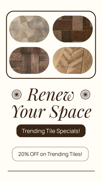 Template di design Special Tile Trends With Discount On Material Instagram Story