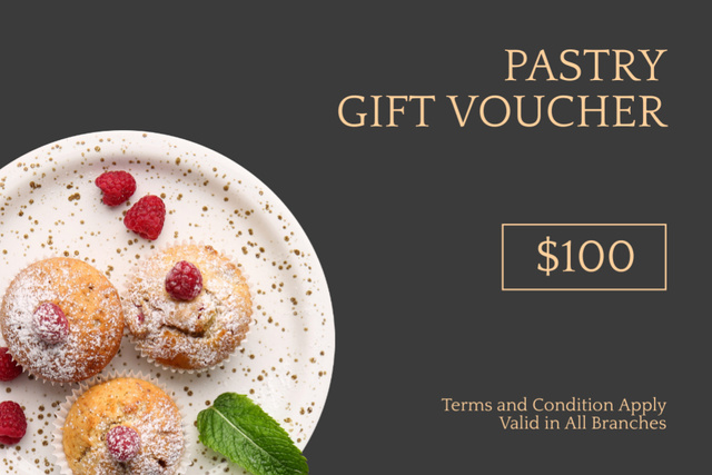 Pastry Gift Voucher Offer Gift Certificate Šablona návrhu