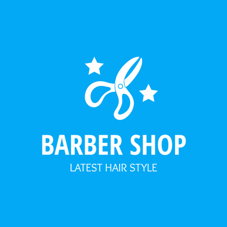 Barbershop Advertisement Logo Design Template