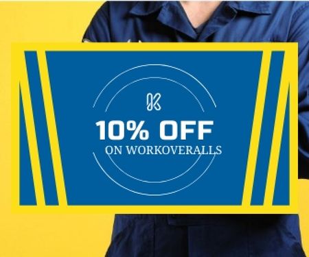 Work overalls sale advertisement Large Rectangle tervezősablon