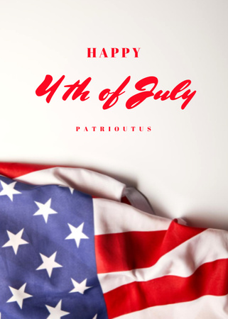 USA Independence Day Greeting on 4th of July Postcard 5x7in Vertical – шаблон для дизайну