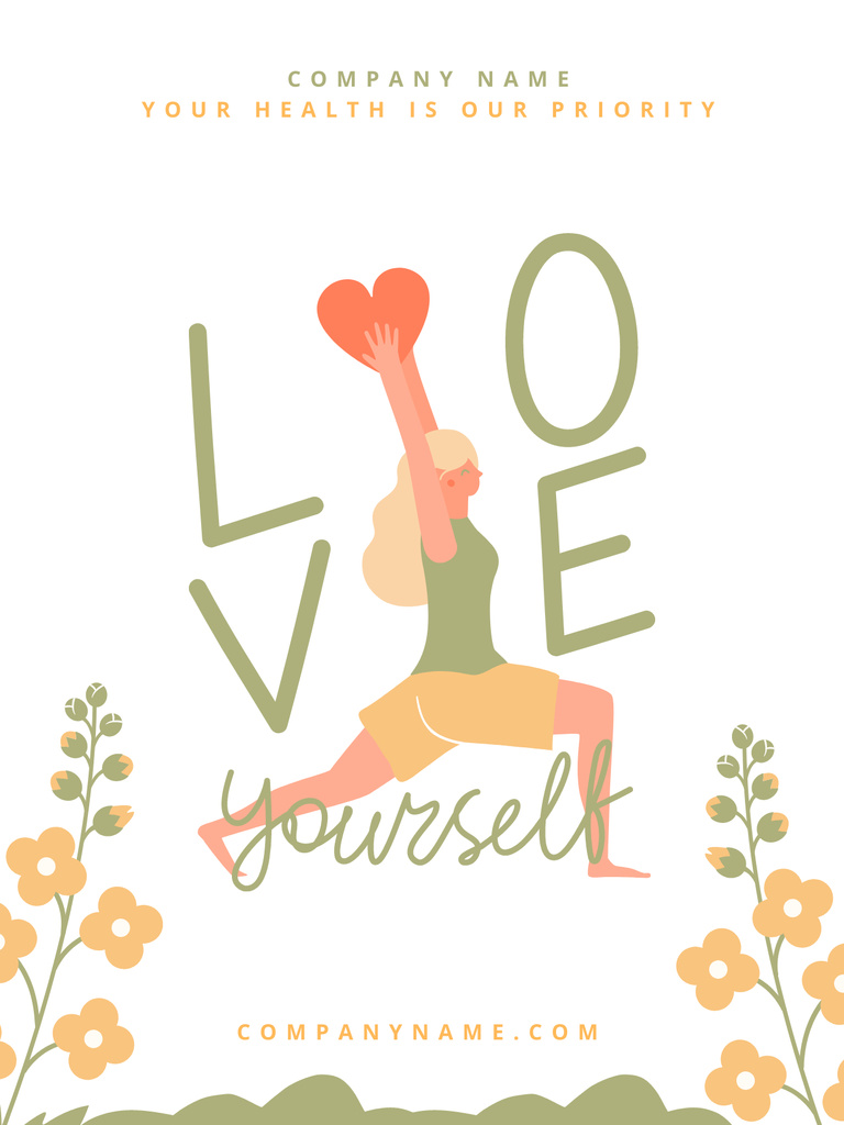 Love yourself Poster US Design Template