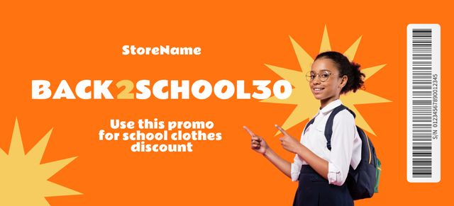 Beneficial Back to School Special Offer Coupon 3.75x8.25in – шаблон для дизайна