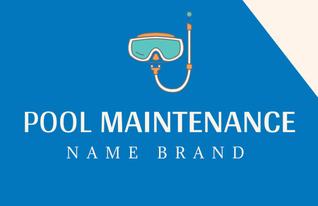 Pool Maintenance Service Offer Business Card 85x55mm Design Template