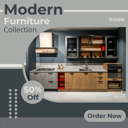 Oznámení o prodeji moderního nábytku Instagram Šablona návrhu