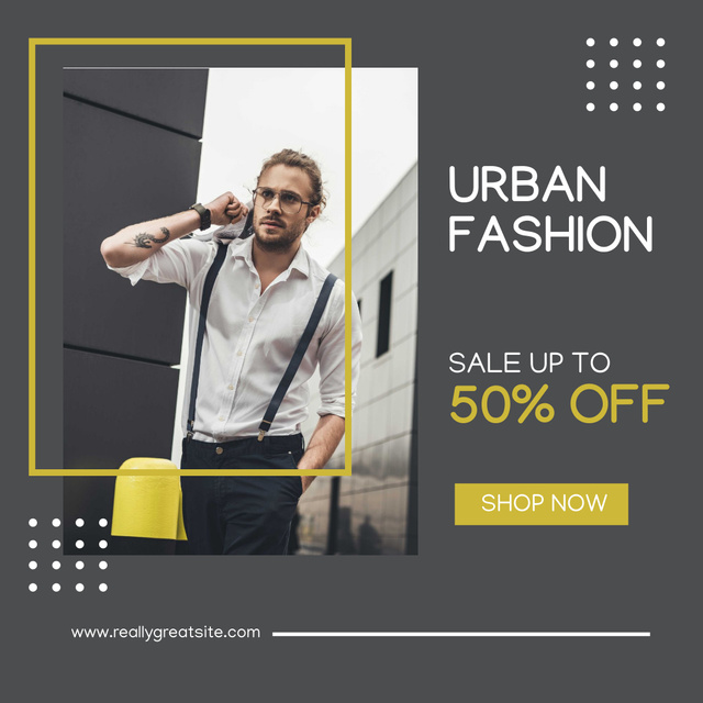 Urban Fashion At Half Price Offer Instagram Šablona návrhu
