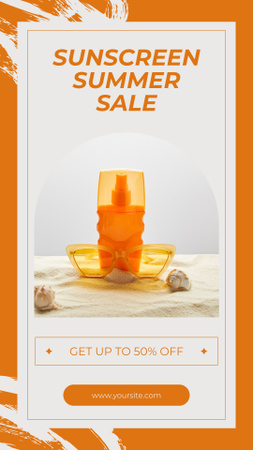 Sale Offer of Sunscreens Instagram Story Design Template