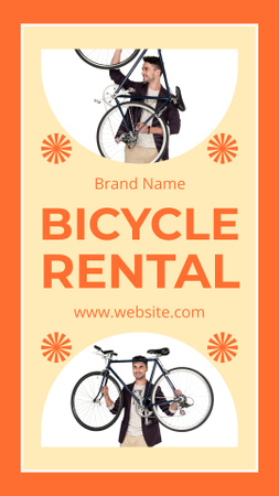 Designvorlage Bicycles Rental for Urban Tours für Instagram Story