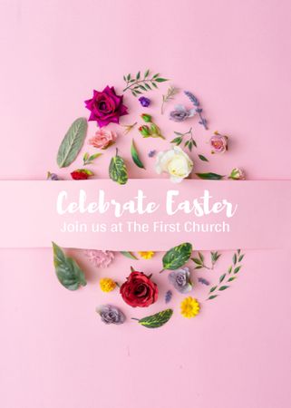 Platilla de diseño Easter Holiday Celebration Announcement Flayer