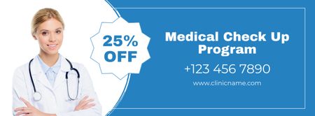 Platilla de diseño Discount Offer on Medical Checkup Program Facebook cover