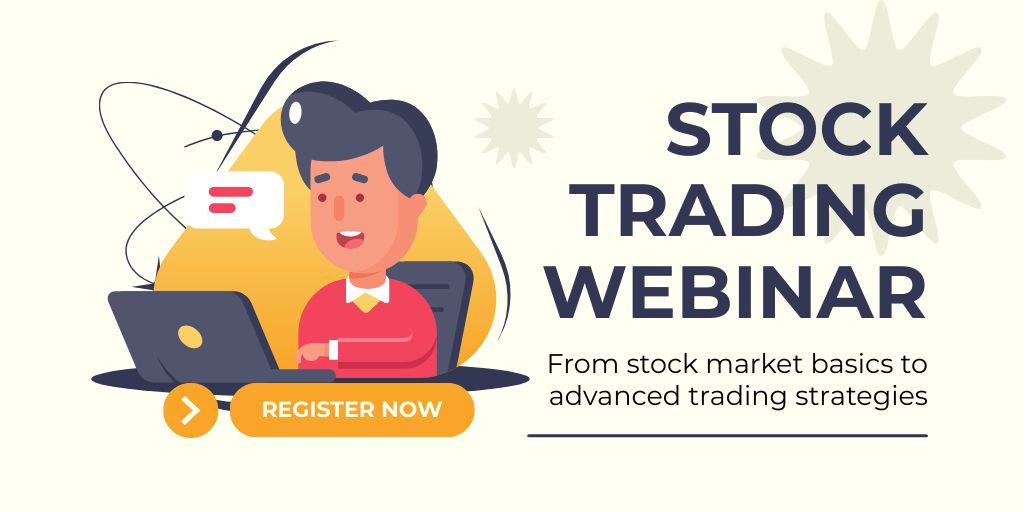 Ontwerpsjabloon van Twitter van Registration for Webinar on Stock Trading for Everyone