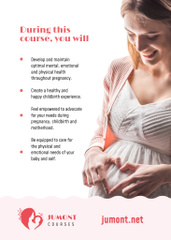 Childbirth Training Event with Happy Pregnant Woman
