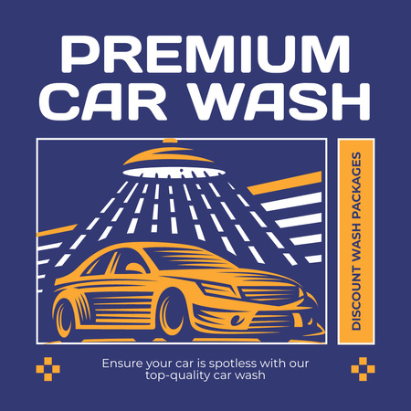 Slevový balíček na prémiové služby mytí aut Instagram Šablona návrhu