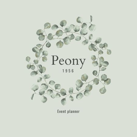 Ontwerpsjabloon van Logo van Peony event planner