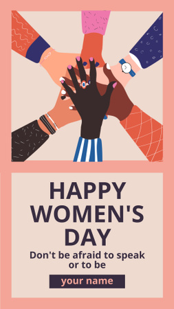 Ontwerpsjabloon van Instagram Story van Inspiration on International Women's Day