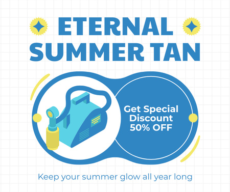 Special Discount on Summer Tan Facebook Design Template