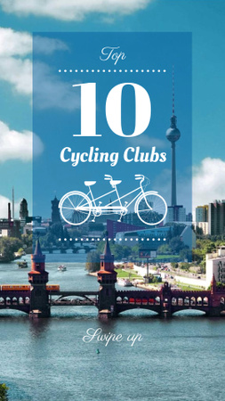 Cycling routes in city Instagram Story tervezősablon