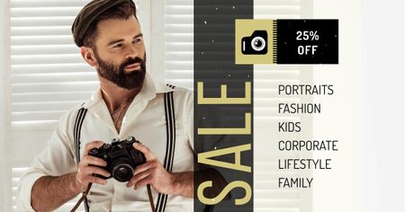 Photography Services Offer Facebook AD Design Template