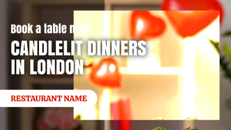 Valentine`s Day Dinner Offer with Champagne Full HD video Design Template