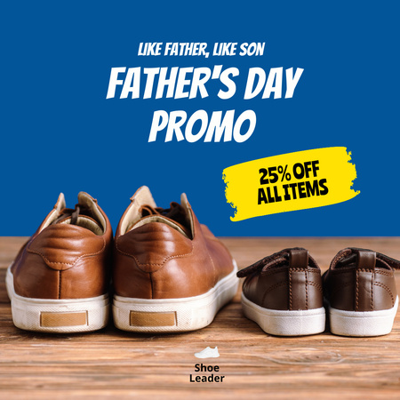Розпродаж взуття до Дня батька Instagram – шаблон для дизайну
