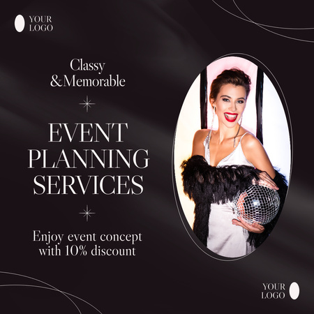 Modèle de visuel Services d'agence de planification de fêtes et d'événements inoubliables - Instagram