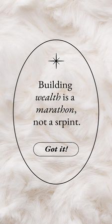 Designvorlage Wealth Inspirational Quote für Graphic