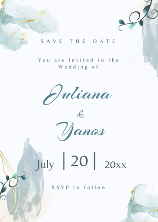 Save Date of Perfect Wedding Invitation Design Template