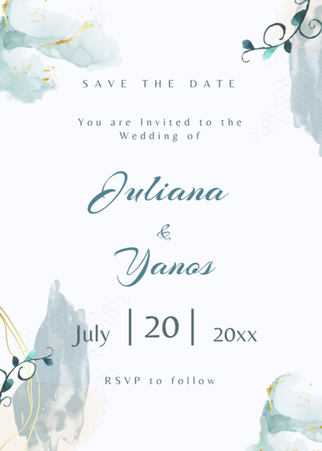 Save Date of Perfect Wedding Invitation tervezősablon
