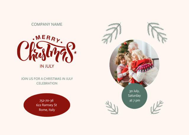 Template di design Merry Christmas Greetings from Grandchildren Flyer 5x7in Horizontal