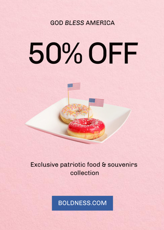 Template di design USA Independence Day Sale Announcement Flayer