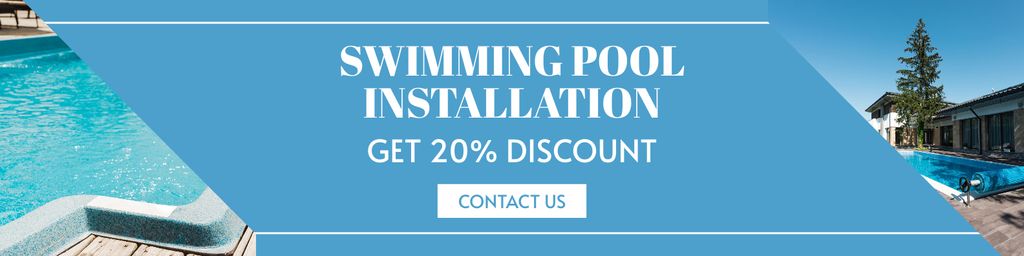 Thorough Swimming Pool Installation Services At Discounted Rates LinkedIn Cover Šablona návrhu