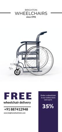 Wheelchairs store offer Flyer DIN Large Design Template