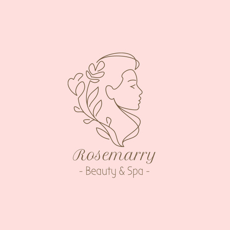 Beauty & Spa Shop Advertisement  Logo 1080x1080pxデザインテンプレート