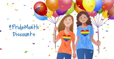 Platilla de diseño Pride Month Discounts Offer Facebook AD